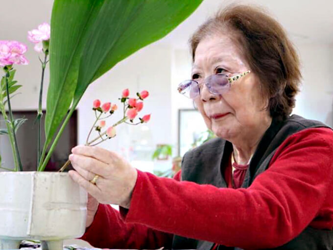 生け花教室の様子