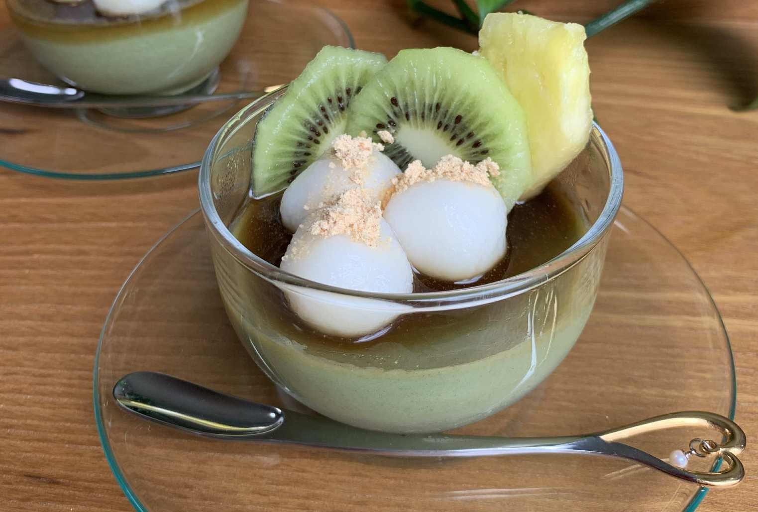 米粉のおやつ　抹茶プリン